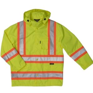 Work King Safety Rain Jacket Size Large